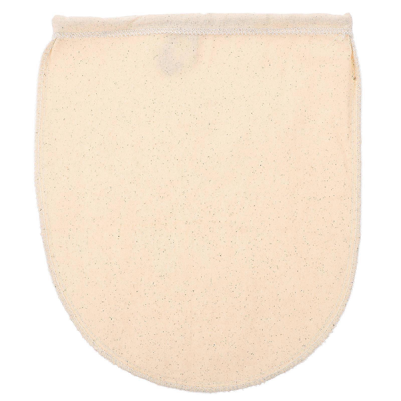 Reusable Nut Milk Bag For Kitchen Use Beige Cotton Round Bottom 29.50X25.50X0.10CM Straining 1Pack