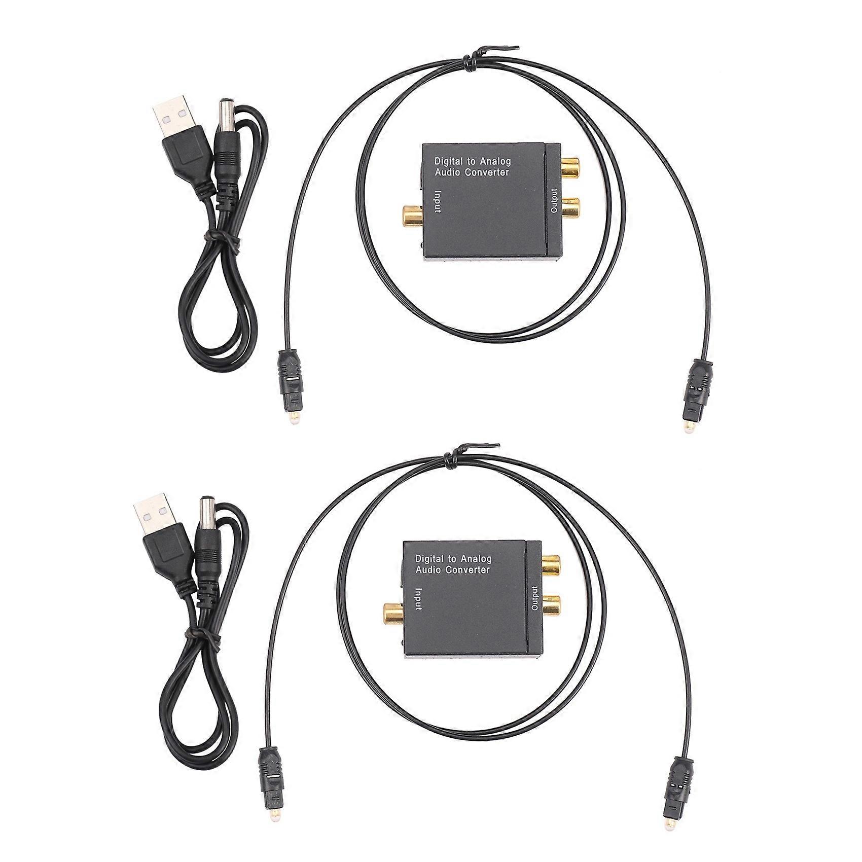 2X Digital Optical Coaxial Toslink Signal to Analog Audio Converter Adapter SV