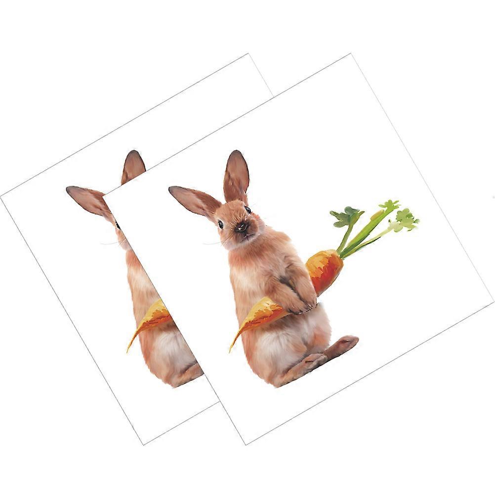 Durable PVC Bunny Wall Decals Ideal For Nursery And Living Room Decoration With Easy Peel Feature 2 Sheets