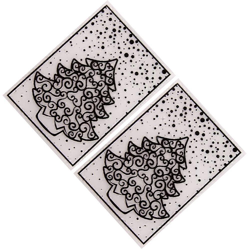 2pcs Tree Design DIY Stencils Plastic Template Bump Embossing Dies Art Craft Folder Paper Decor for Album Scrapbooking