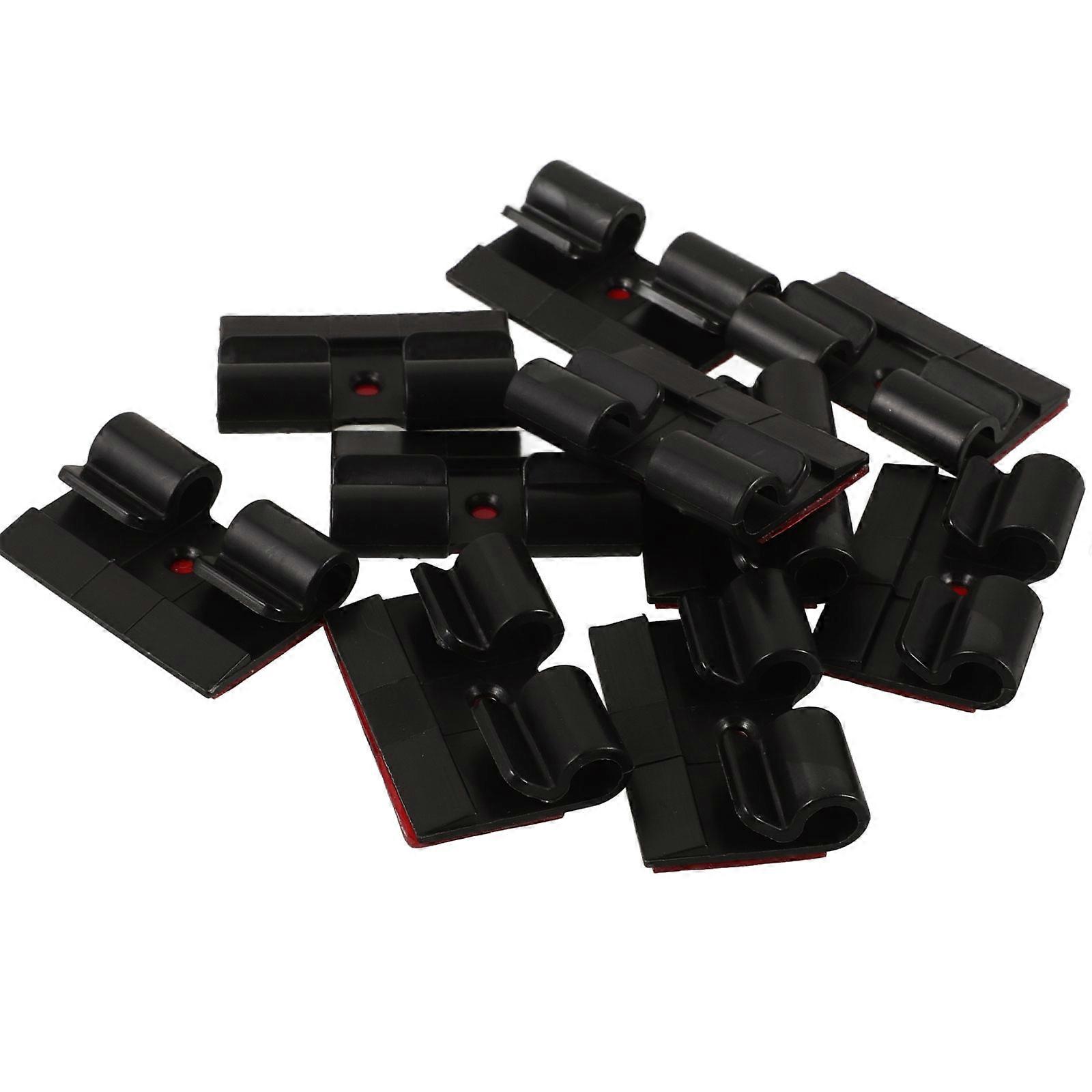 10pcs Wall SelfAdhesive Cord Organizers Adhesive Cable Clips Desktop Cable Holders Clips