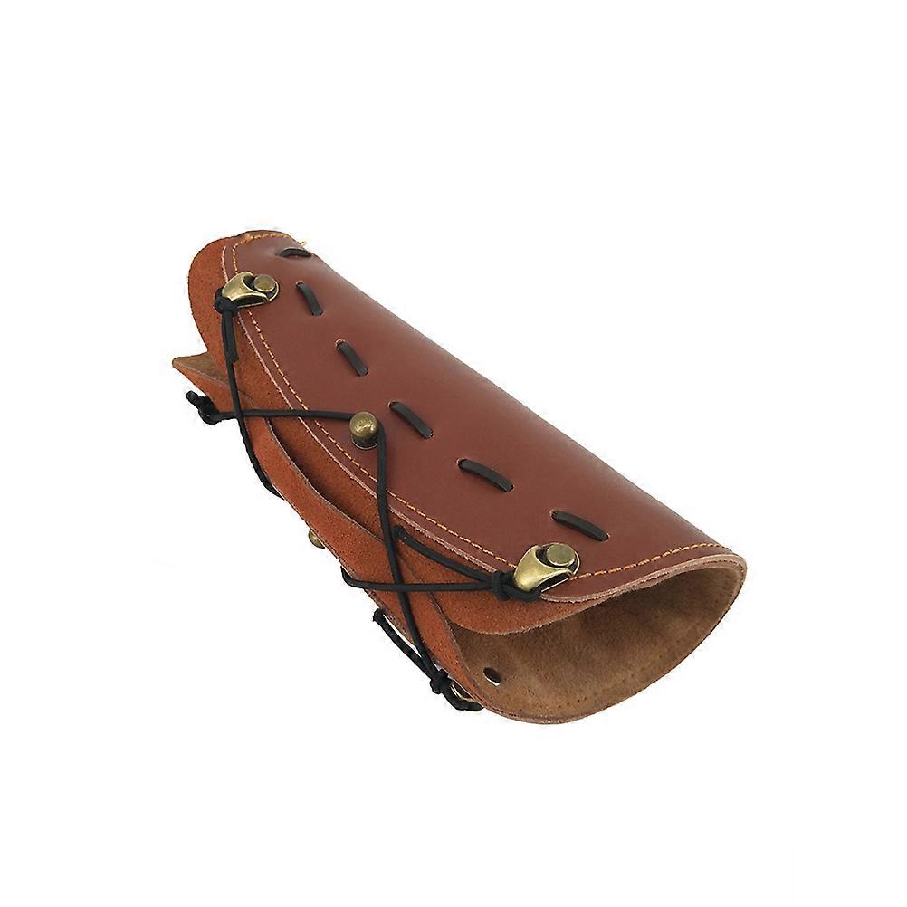 Brown Cow Protective Arm Guard with Adjustable Strap for Archery and Hunting Protection Fits Most Arms