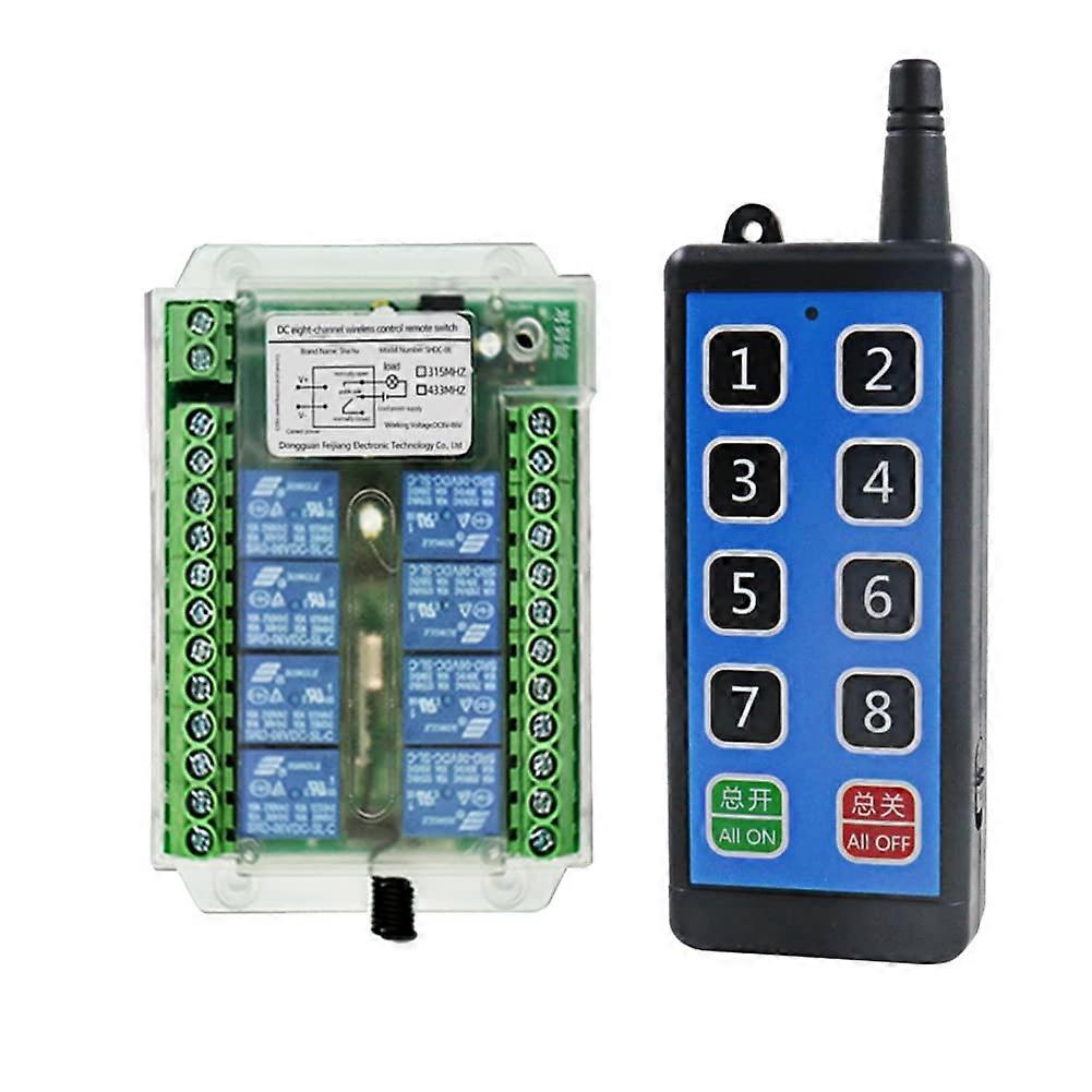8Channel Radio Remote Control Switch DC 972V Wireless Remote Control Motor Switch