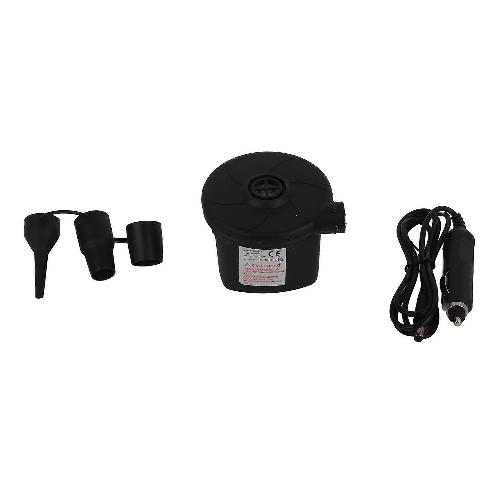 electric air pump for air mattress with 3 nozzles DC12V