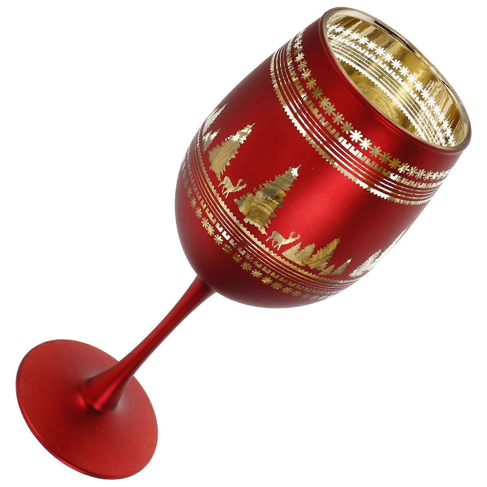 Elegant Christmas Themed Red Wine Goblets For And Holiday Lovers In Unique Design 1Set