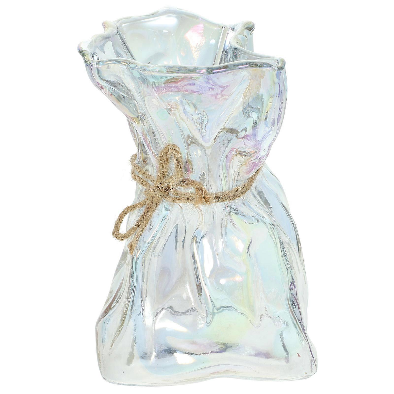 Abstract Irregular Glass Vase 1 Set Unique Flower Planter for Home Decor