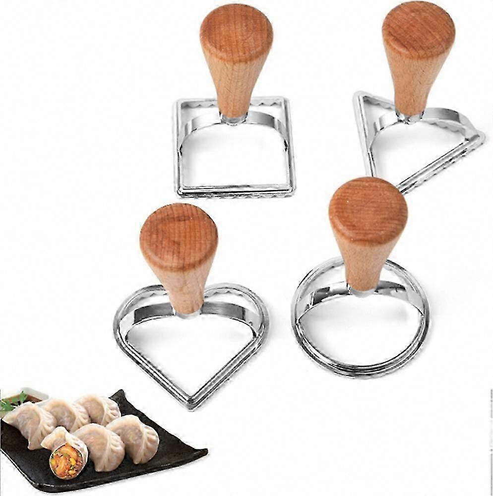 4 Stück Ravioli-Stempel-Maker-Ausstecher-Form, Ravioli-Ausstecher-Stempel-Set, Ravioli-Stempel-Maker-Ausstecher, Form