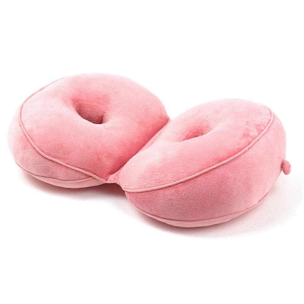 Folding Seat Cushion for Coccyx Pain Relief, Memory Foam Orthopedic Cushion for Sciatica, 46x30x10cm, Pink