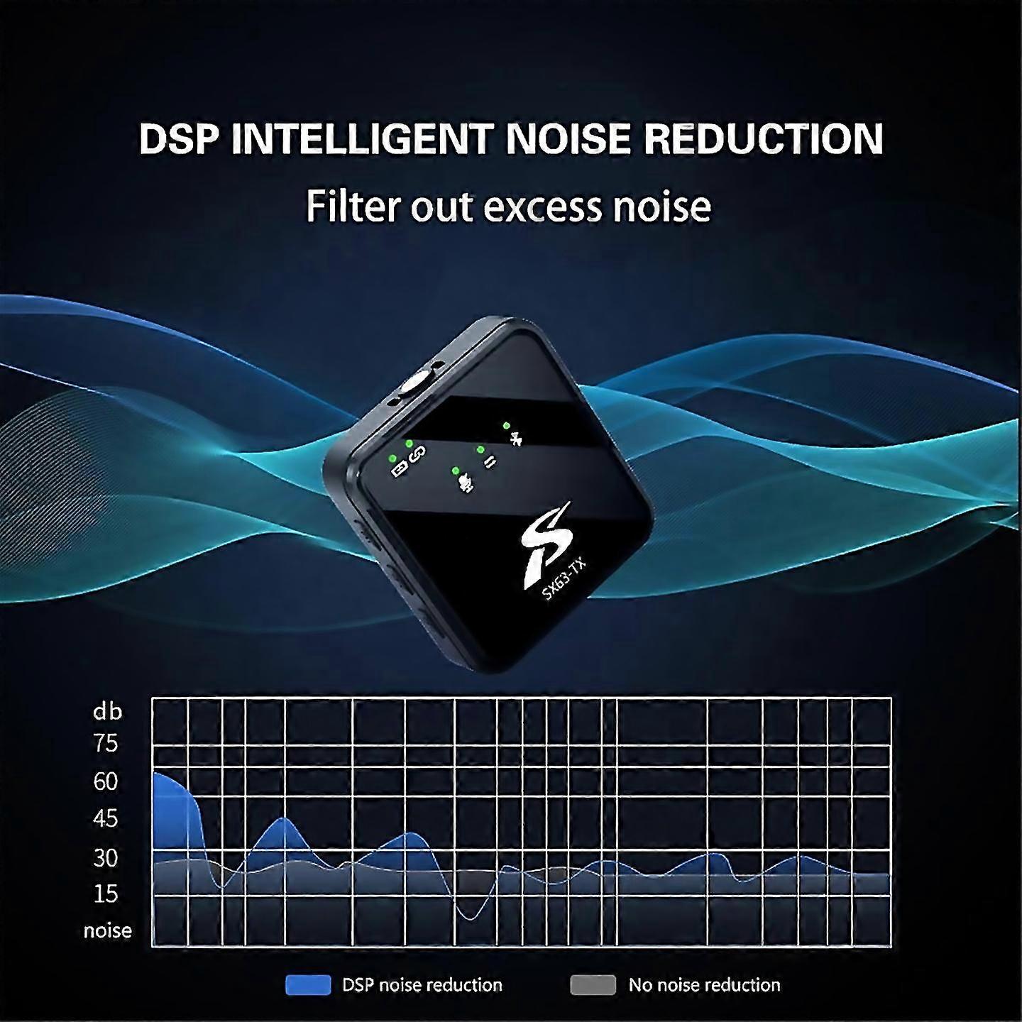 For Wireless Lavalier Microphone With Charging Case