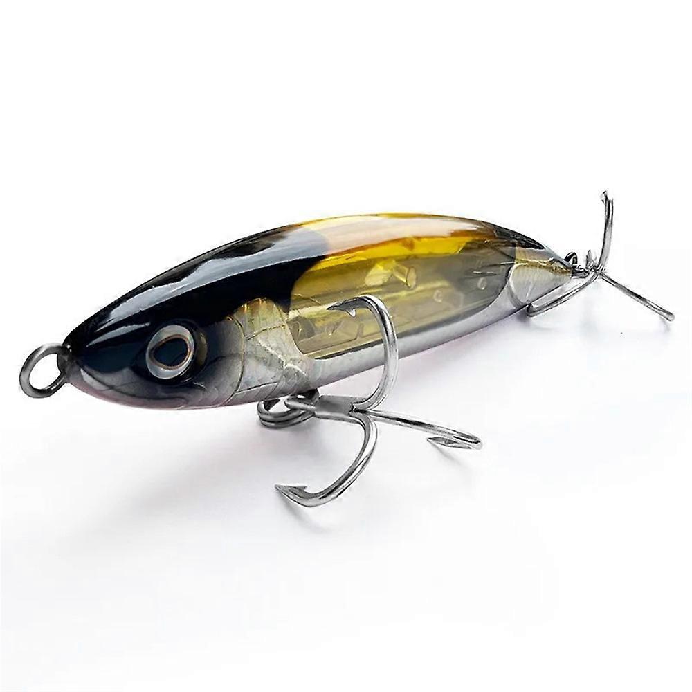 TKdaddy 15cm 69g Sinking Fishing Lure Deep Sea Boat Jigging Popper Bait with 2 Treble Hooks DMN03