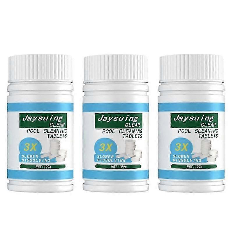 3/5bottles Swimming Pool Chlorine Tablet Effervescent Pool Cleaning Tablets Quick Dissolving Chlorine Pill Pool Clean Tools 100g