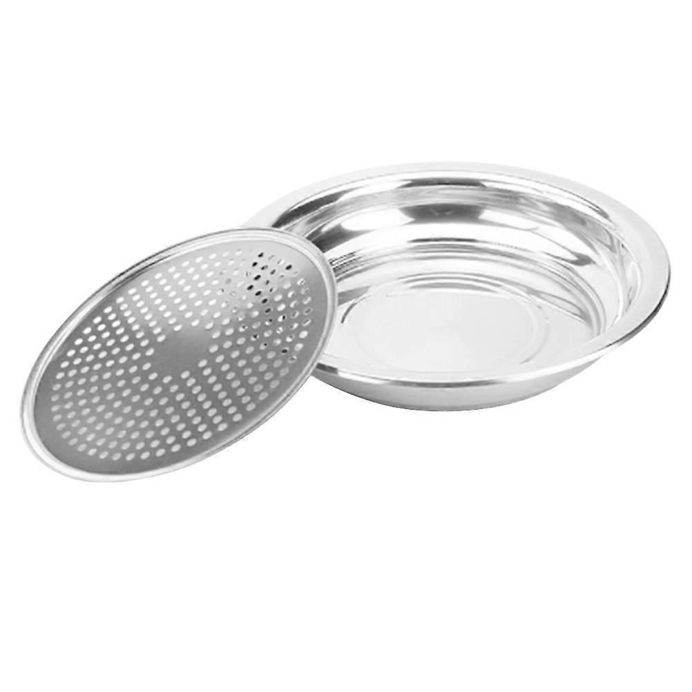 Round Multifunctional Draining Tray For Household Users 28x28x4.5cm Convenient Storage 1Pcs