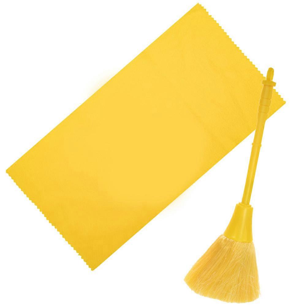 Buddhist Cleaning Brush Set For Temple Supplies Featuring Yellow Rectangular Design With Effective Surface Protection Function In 1 Set