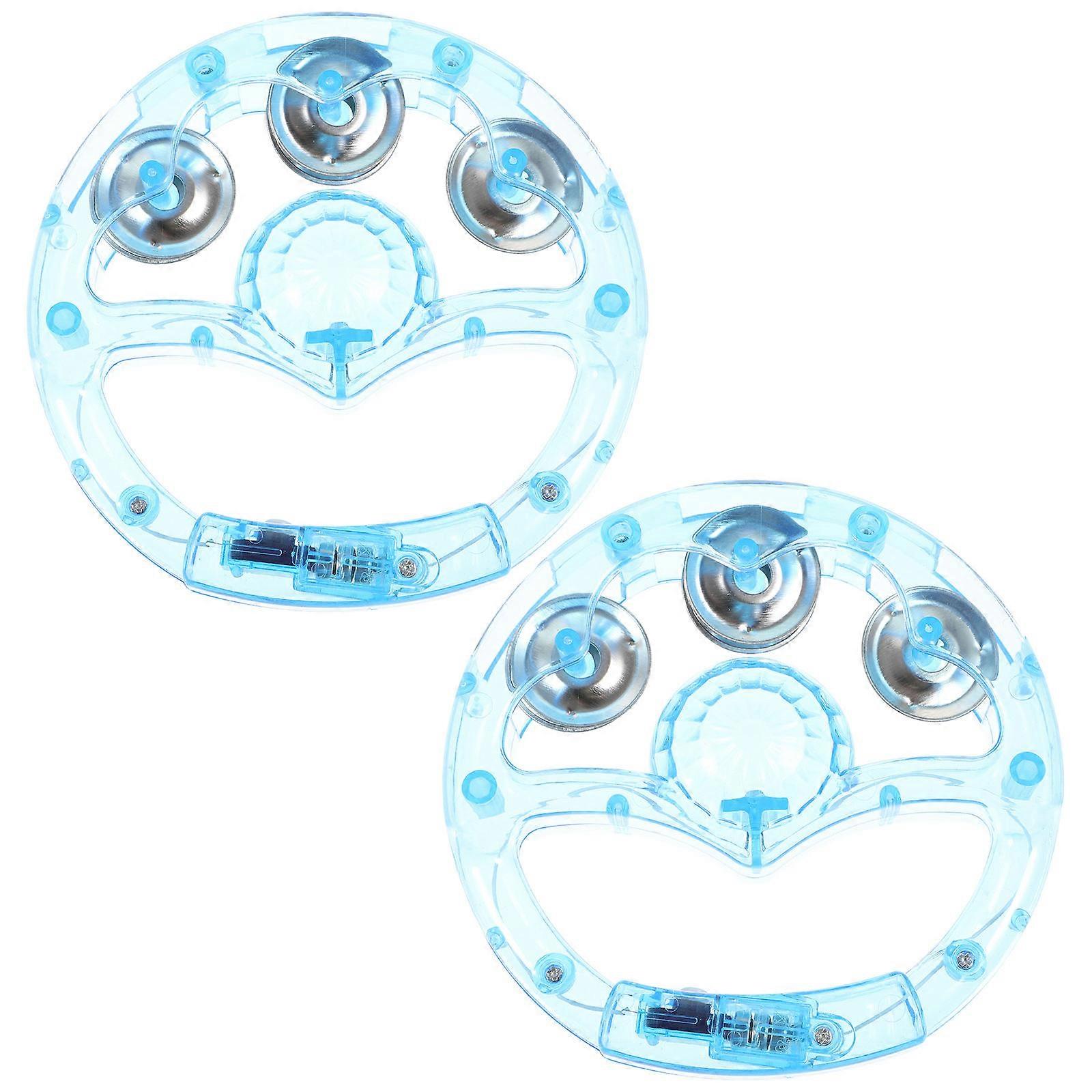 Luminous Handheld Tambourine Set – Flashing Music Bells for Parties, Bars, KTV & Dance Performances