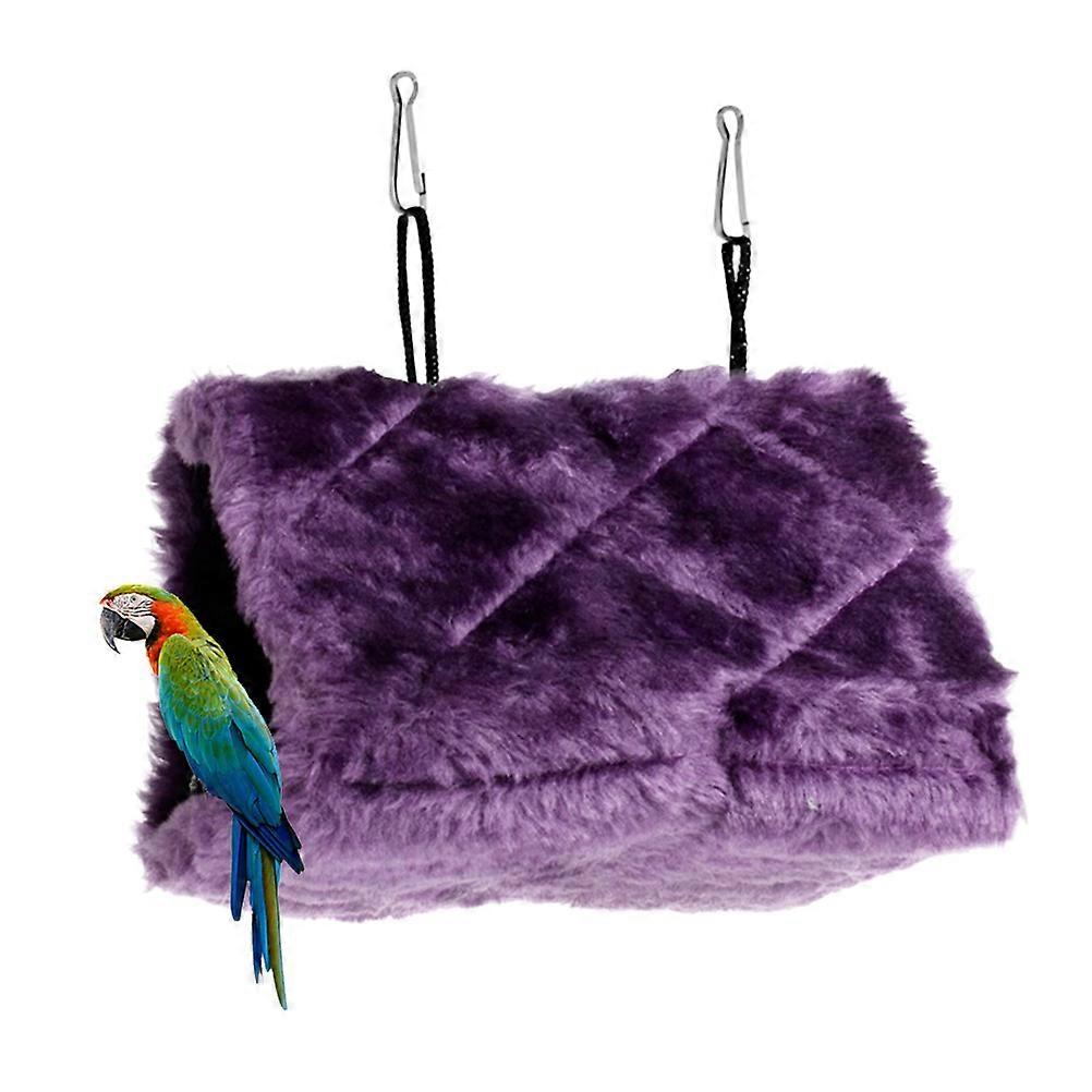 Bird Nest Hammock Snuggle Hut Parrot Playtime Cozy Area Size L Purple 1Set