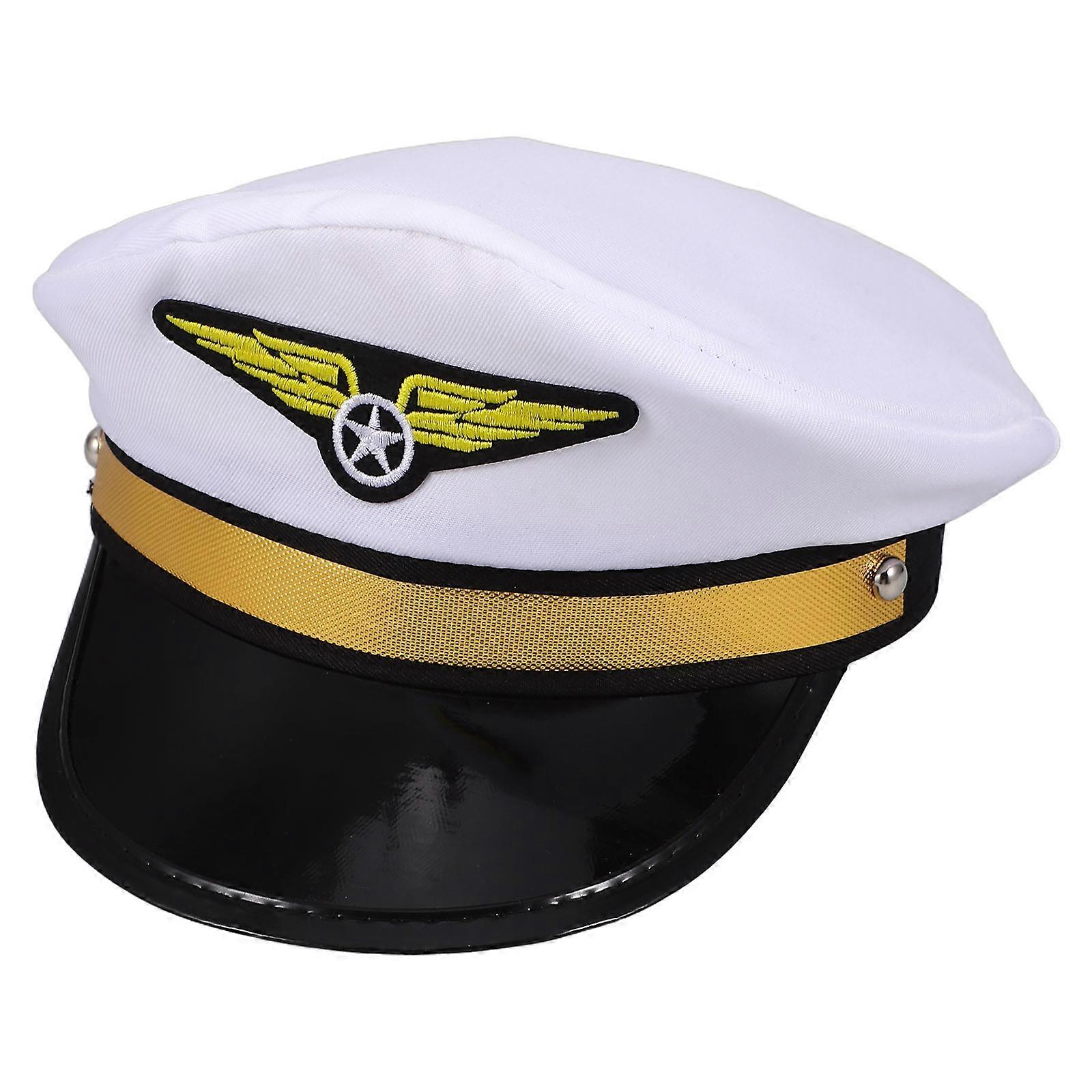 Versatile Airline Pilot Cap Hat For Adults And Themed Parties 1Pack