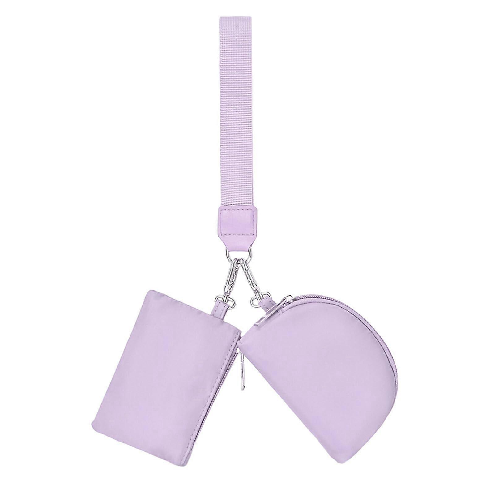 Multifunctional keychain wallet for easy storage of small items, soft and smooth texture, compact ladies' wallet, key pouch.