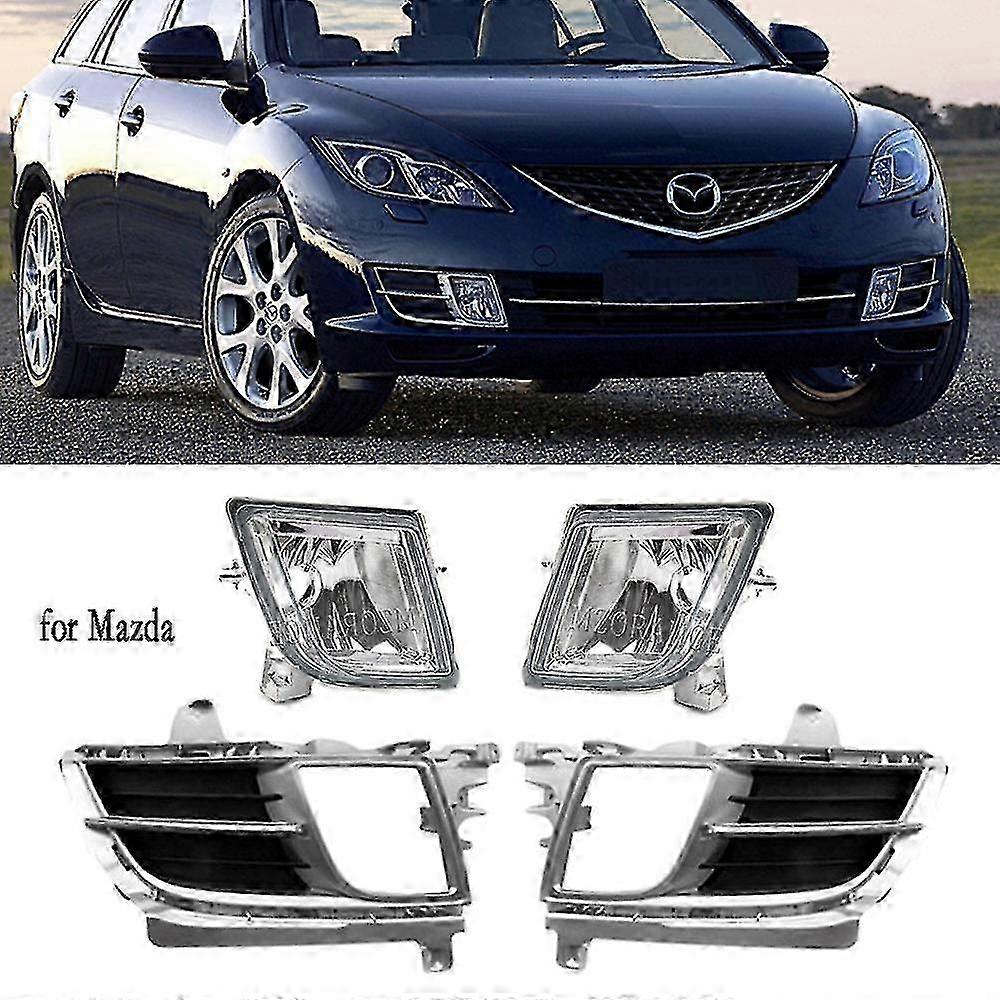 2025 For Mazda 6 Atenza 2008 2009 2010 2011 2012 Fog Lights Led Fog Light Headlight Halogen Foglight Fog Lamp Cover Grill Bezel Frame