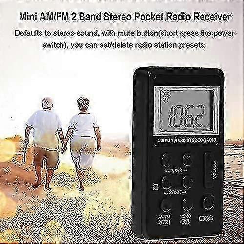 2025 Am/fm Pocket Radio, Portable Digital Tuning Stereo Walkman Radio With