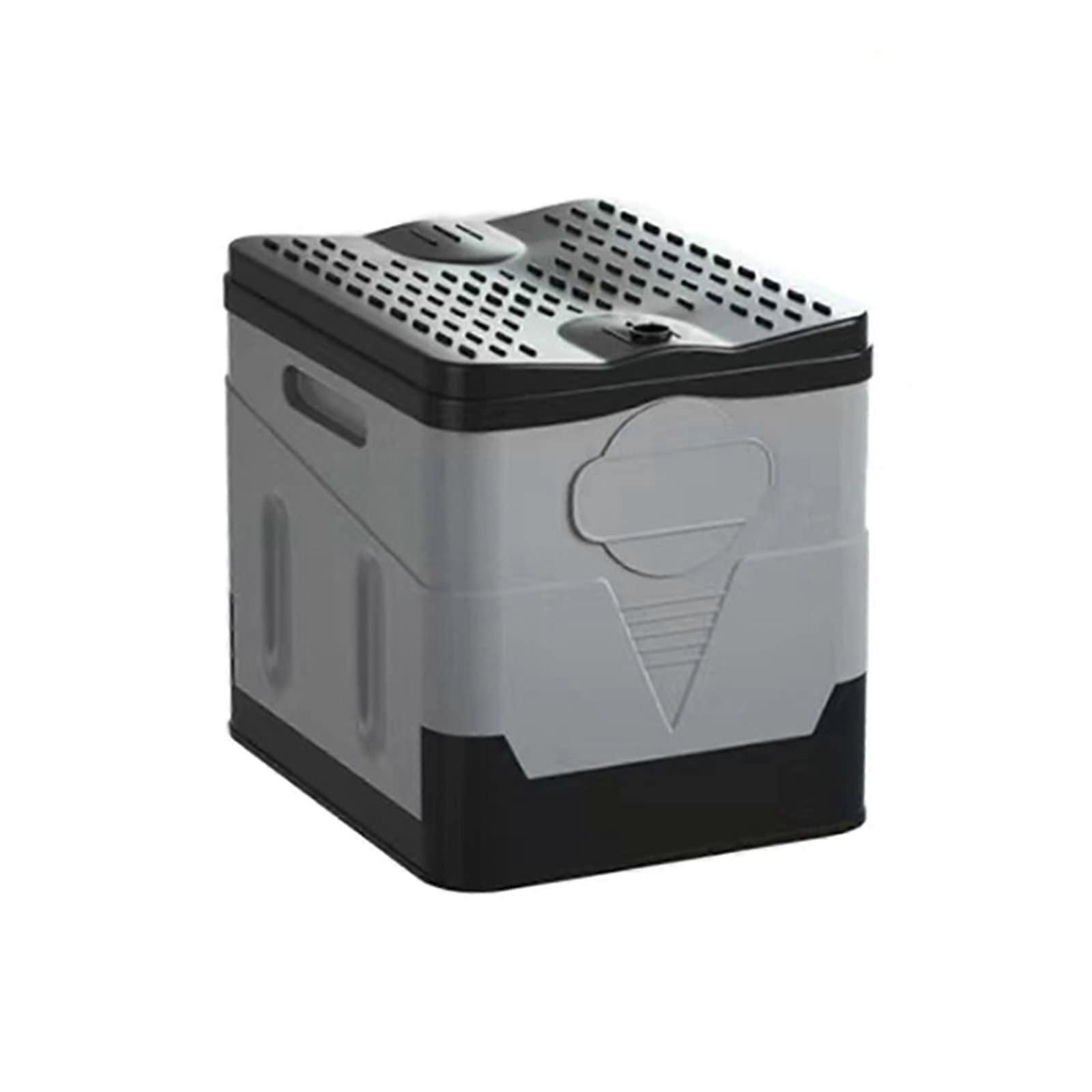 Reusable Bin Outdoor Toilet - Foldable Dark Grey Potty for Camping, Hiking, Beach, and Car with Strong Load Capacity