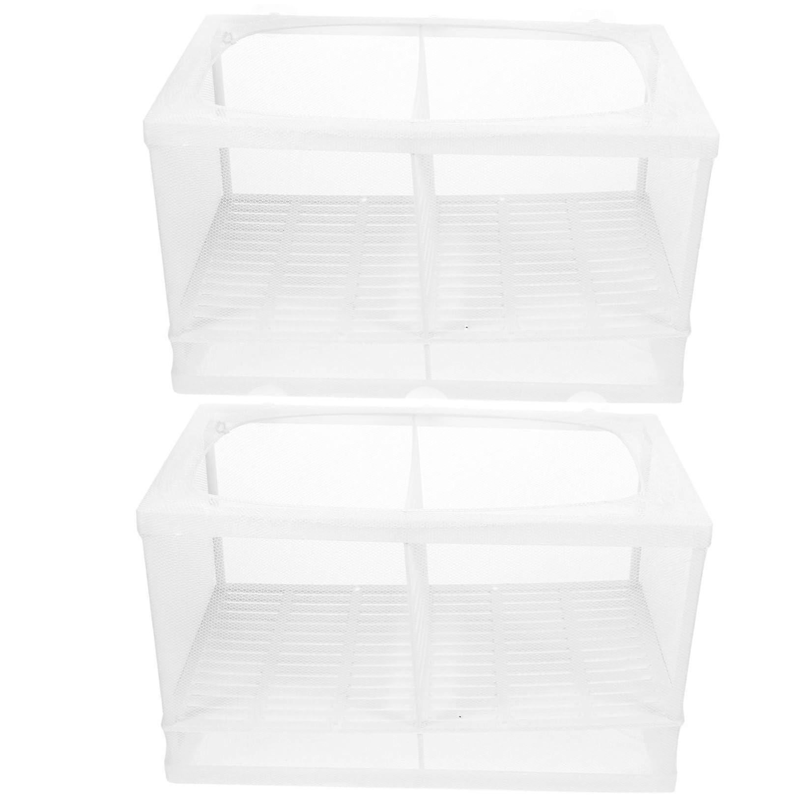 Isolation Net For Aquarium 2-Piece Set With Suction Cups Durable For Fish Breeding And Fry Rearing