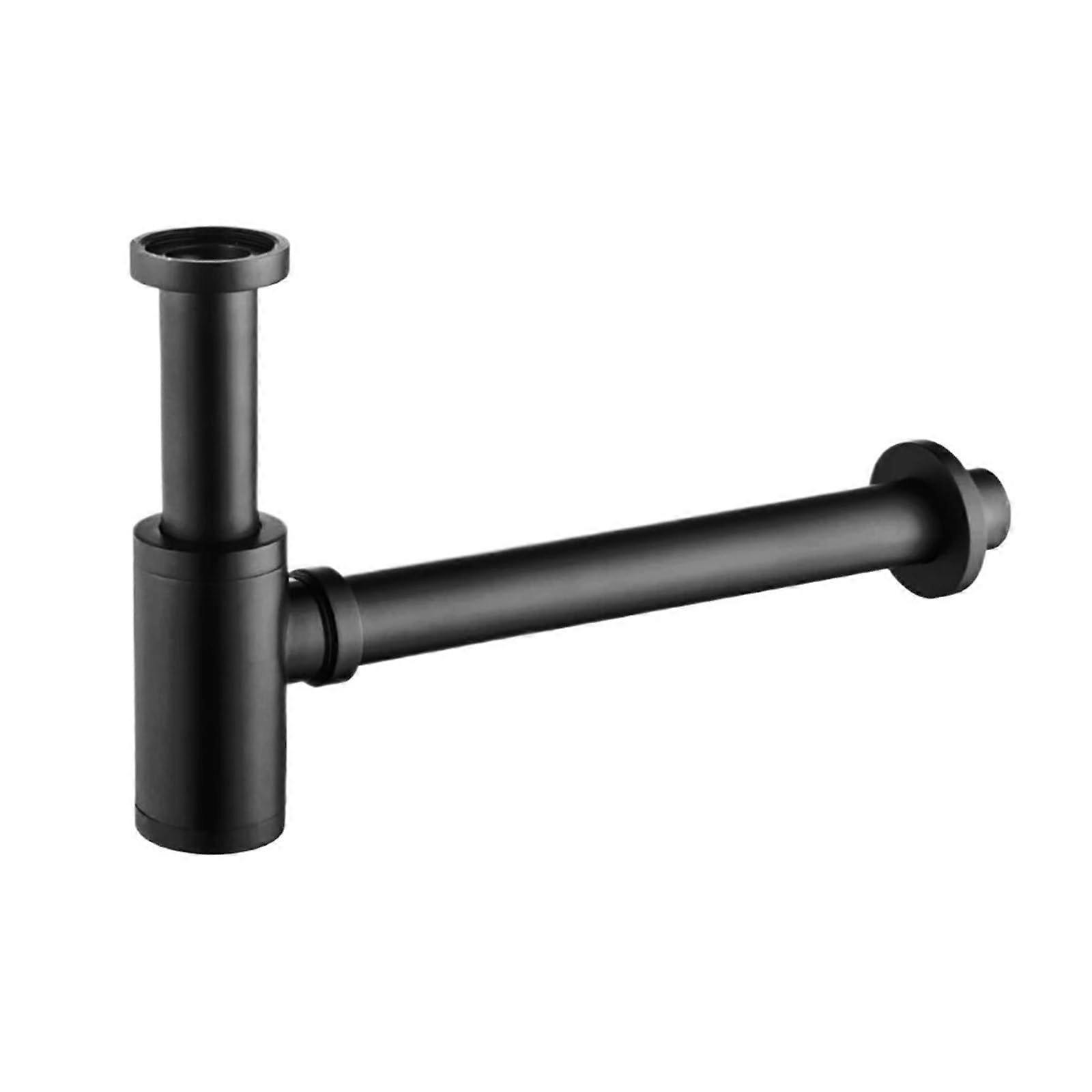 Bathroom Basin Bottle Trap, Black Sink Pop Up Filter, Modern Kitchen Siphon Stopper Set, Durable Fixture for Easy Installation