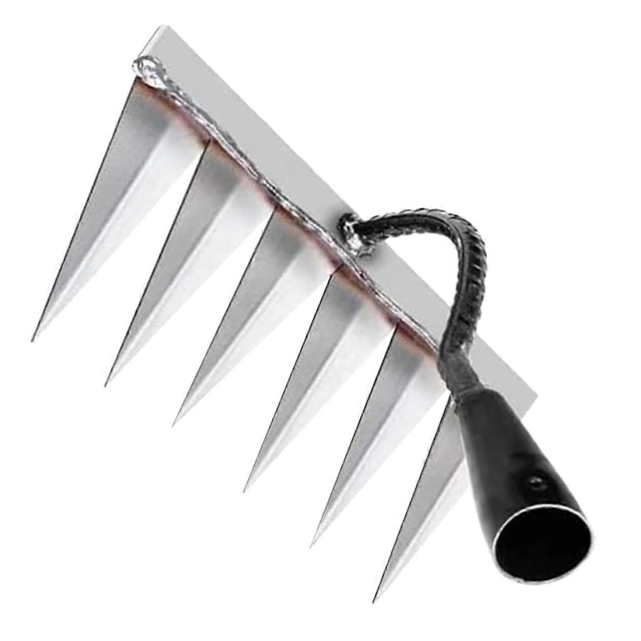 Garden Rake Tool for Effective Weeding, Digging, and Soil Loosening - Durable Multi-Functional Gardening Equipment