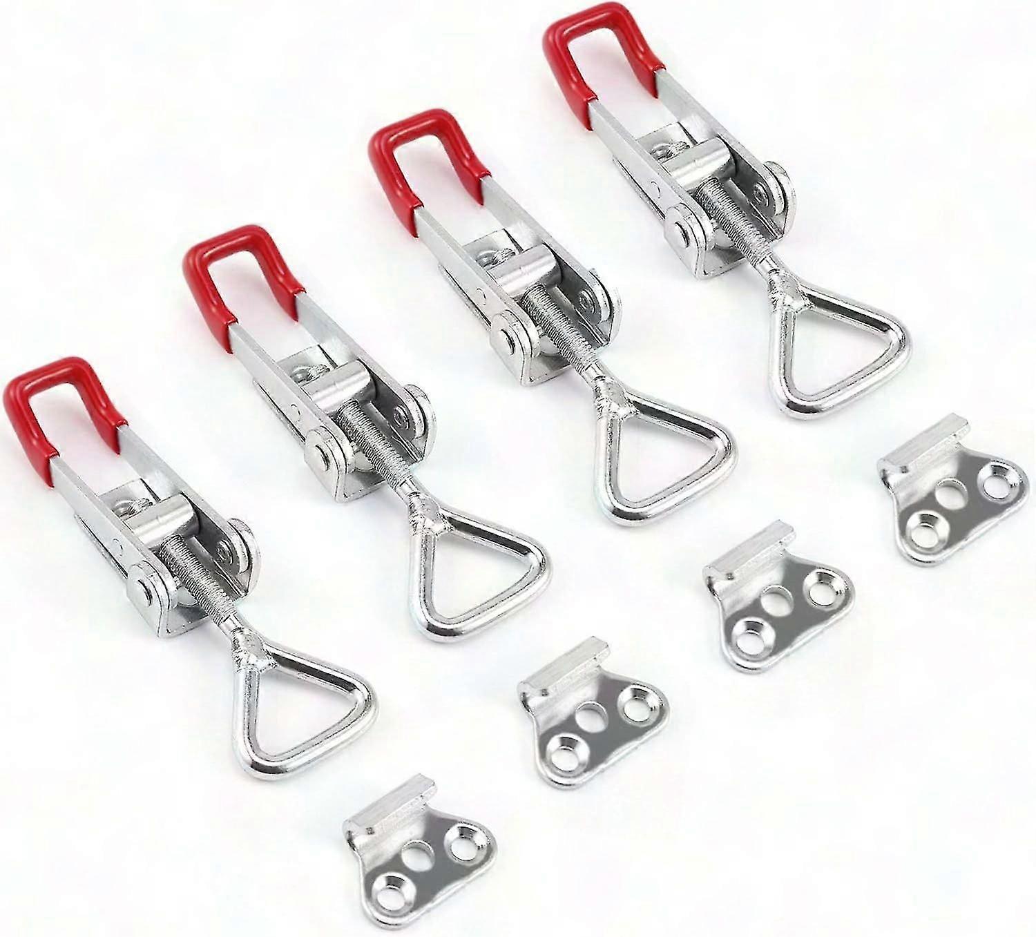 4 PCS Heavy Duty Toggle Latches - Adjustable 100kg Load Clamps for Doors, Cabinets & Suitcases - Rust Proof