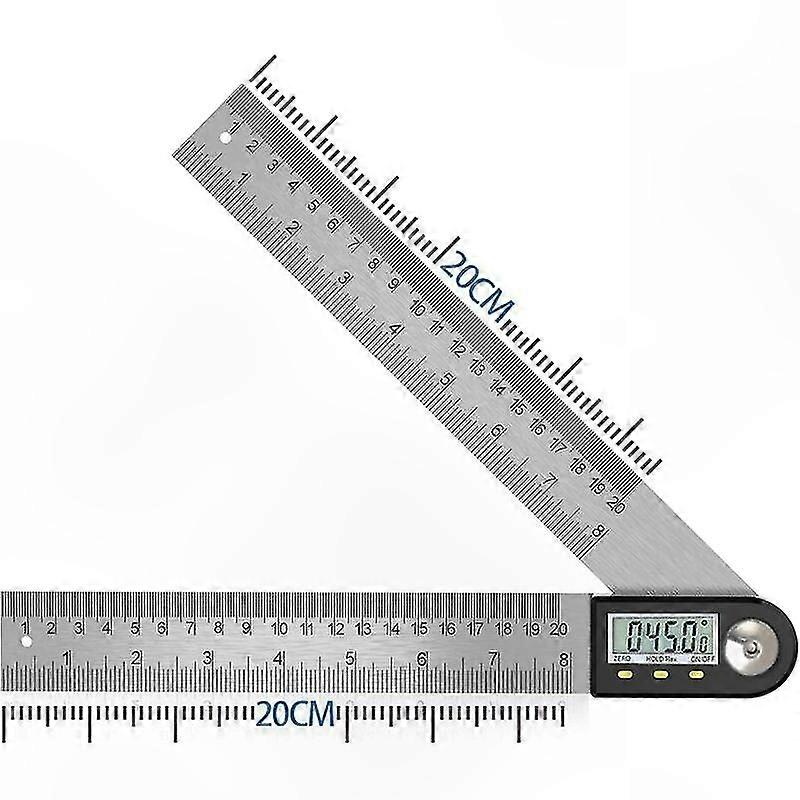 360° Digital Angle Finder with LCD Display, Stainless Steel Inclinometer Ruler for Woodworking, Construction, and Repair Projects