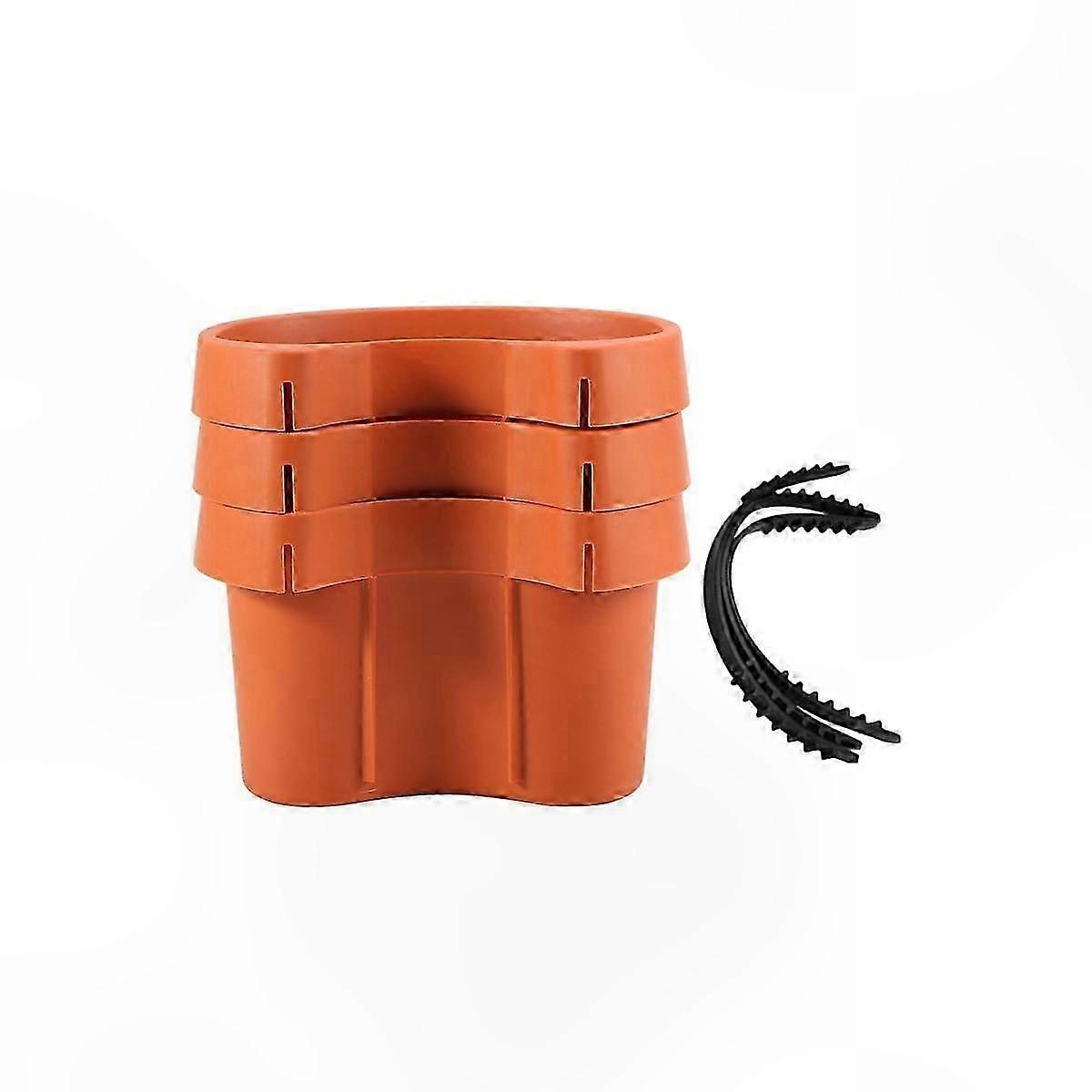 Set of 3 Creative Gutter Downspout Planters for Garden Flowers and Drainage Solutions