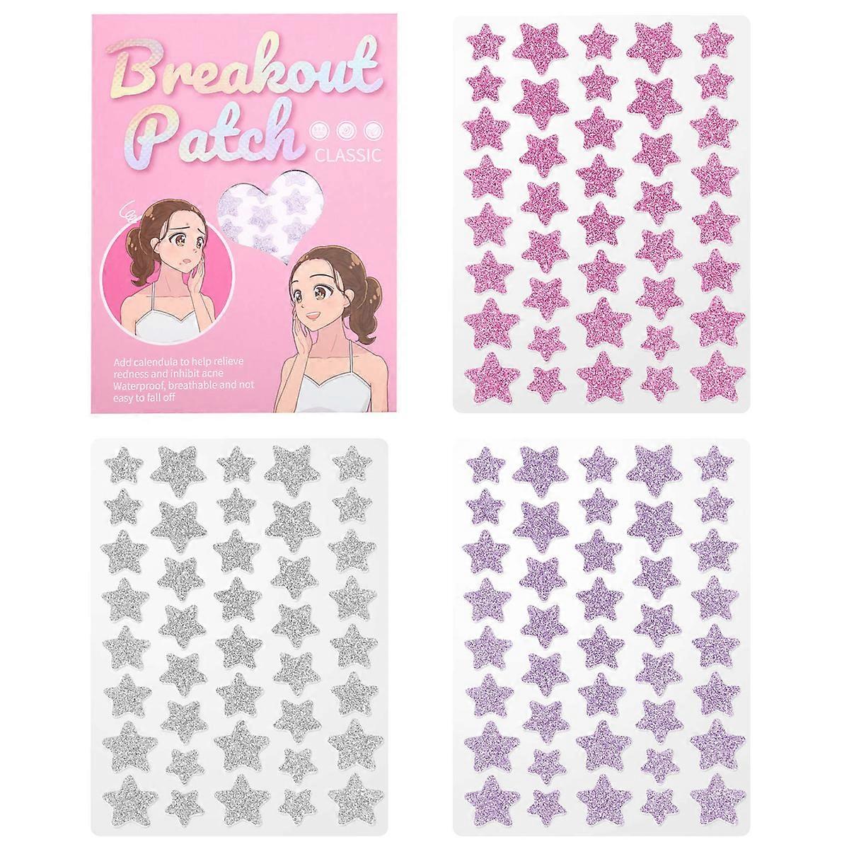 Pimple Patches for Face (120 Counts) Silver + Purple+ Rose Red