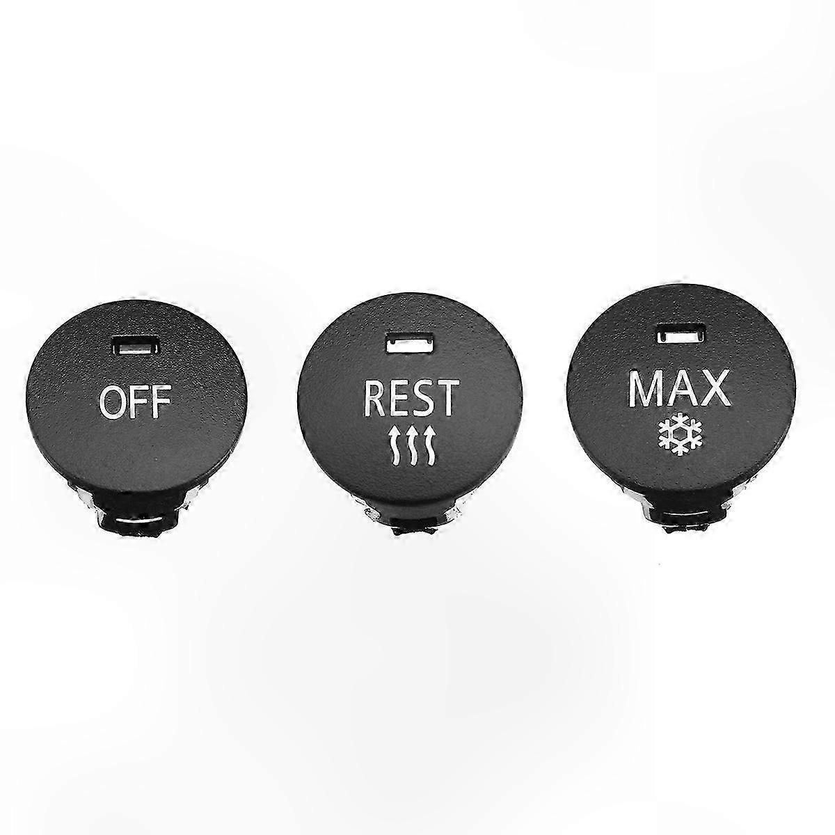 OFF/Rest/Max Climate Control Knob Panel Switch Knobs Button Air Conditioner Button Repair Cap for - 5 Series E60 E61