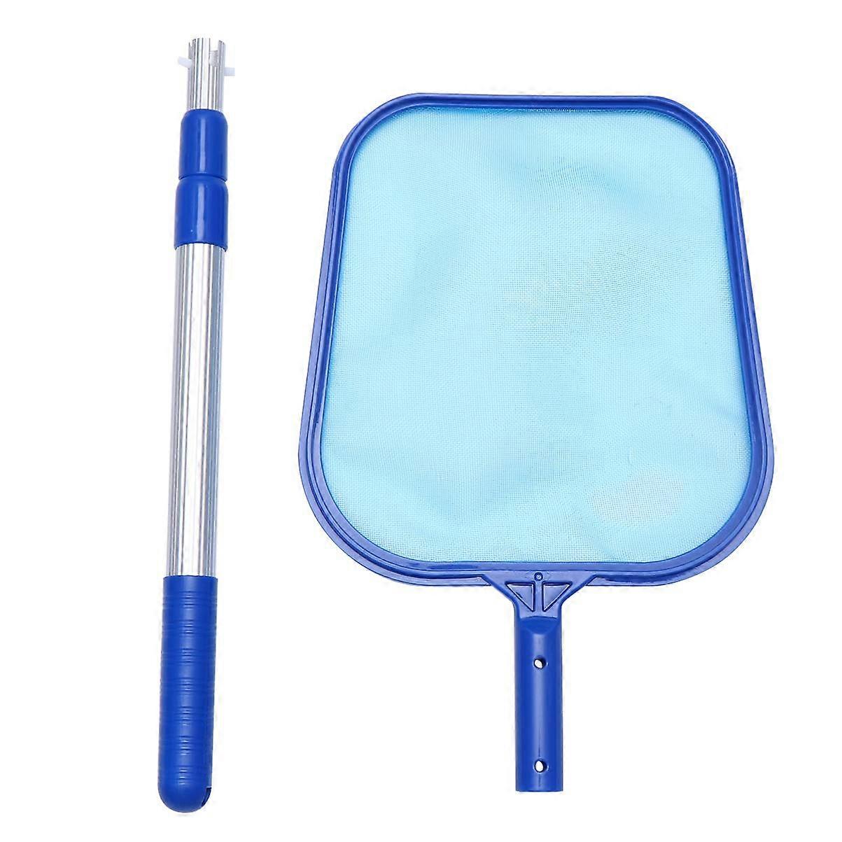 Adjustable Pool Net With Aluminum Handle, Lightweight Cleaning Tool For Leaves And Debris, Blue