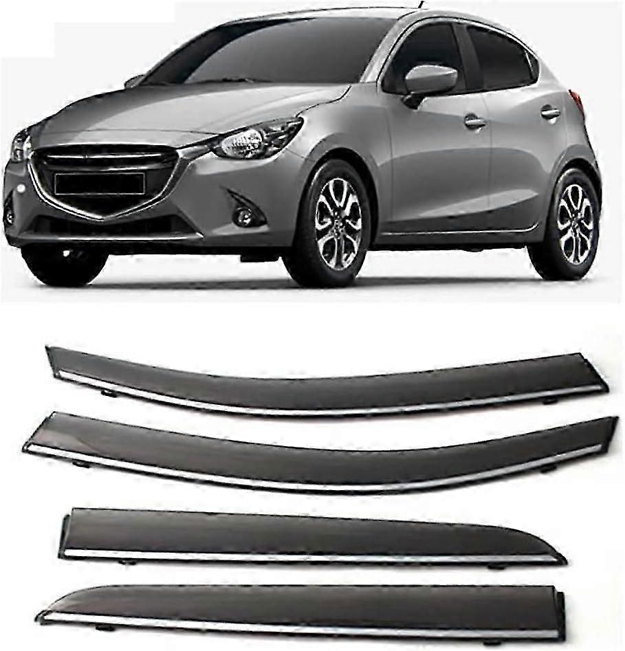 4pcs Wind Deflectors for Mazda 2 2010-2018