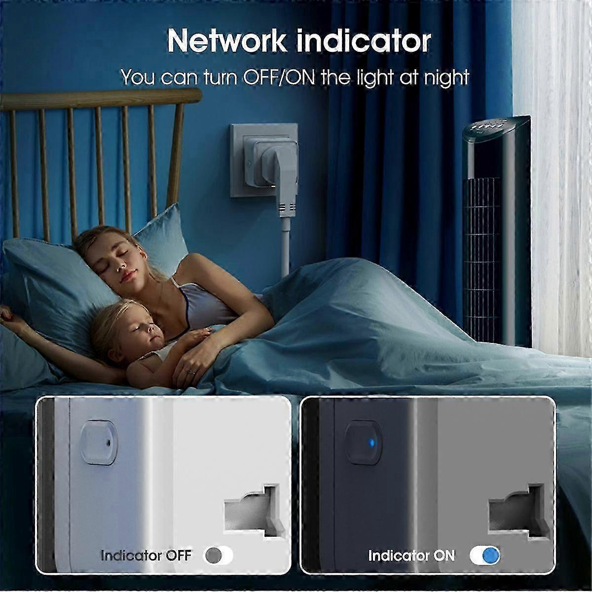 WiFi Smart Socket Universal Plug APP Controls Voice Timing 2.4G Wireless Plug Switch US Plug