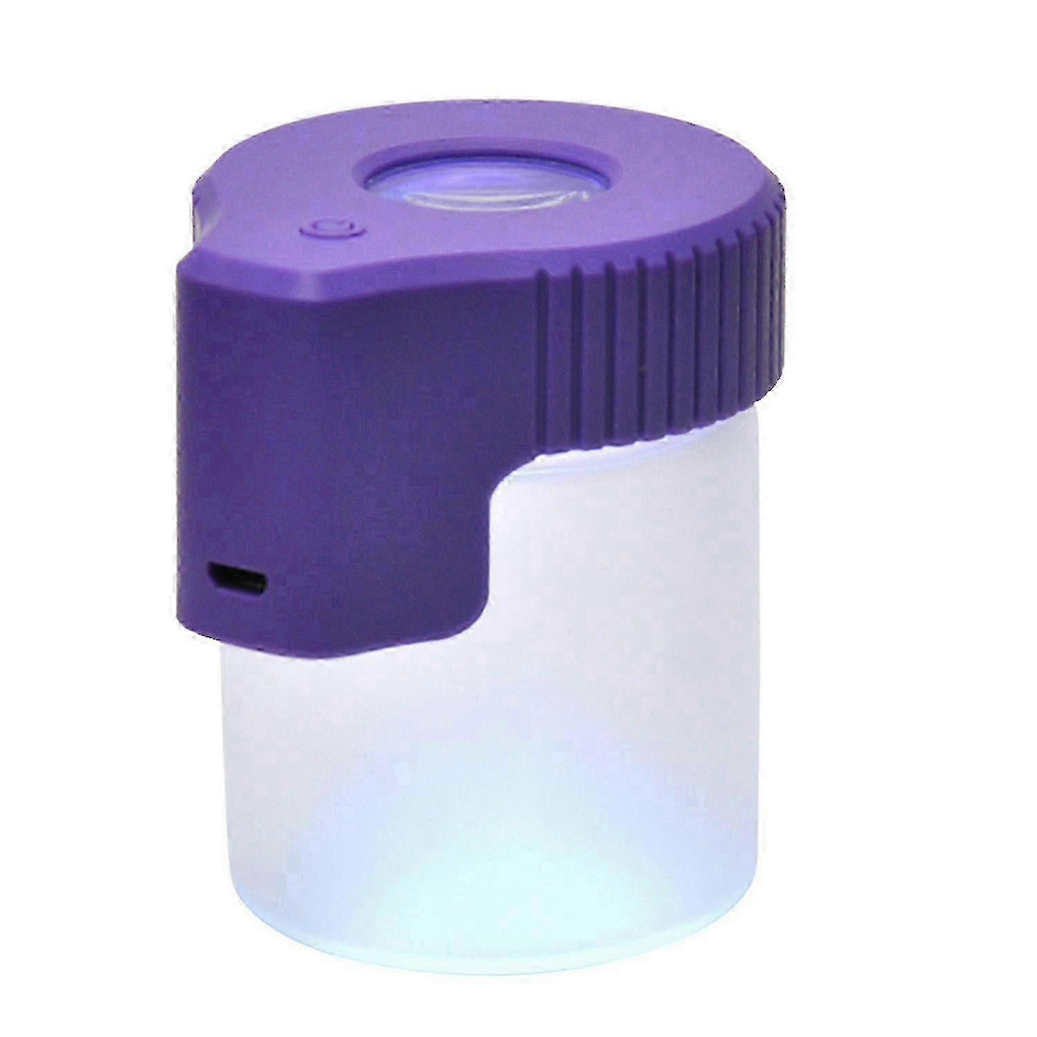 lucid LED Glass Seal Storage Jar Light-Up Airtight USB Rechargeable Optimal Light Magnifying