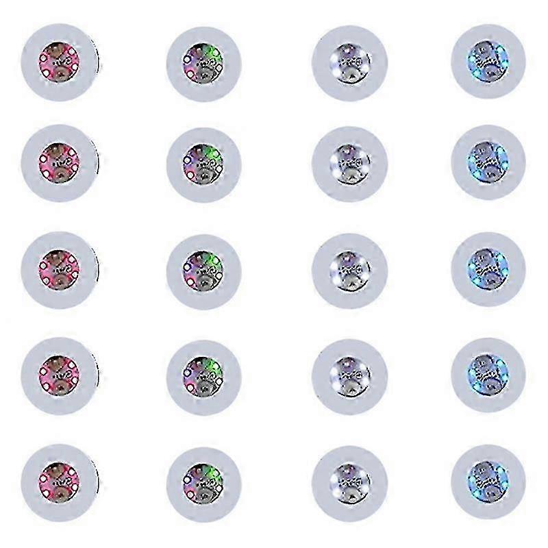 25ピースラウンドフラッシュカップマットセット、LEDコースター付き