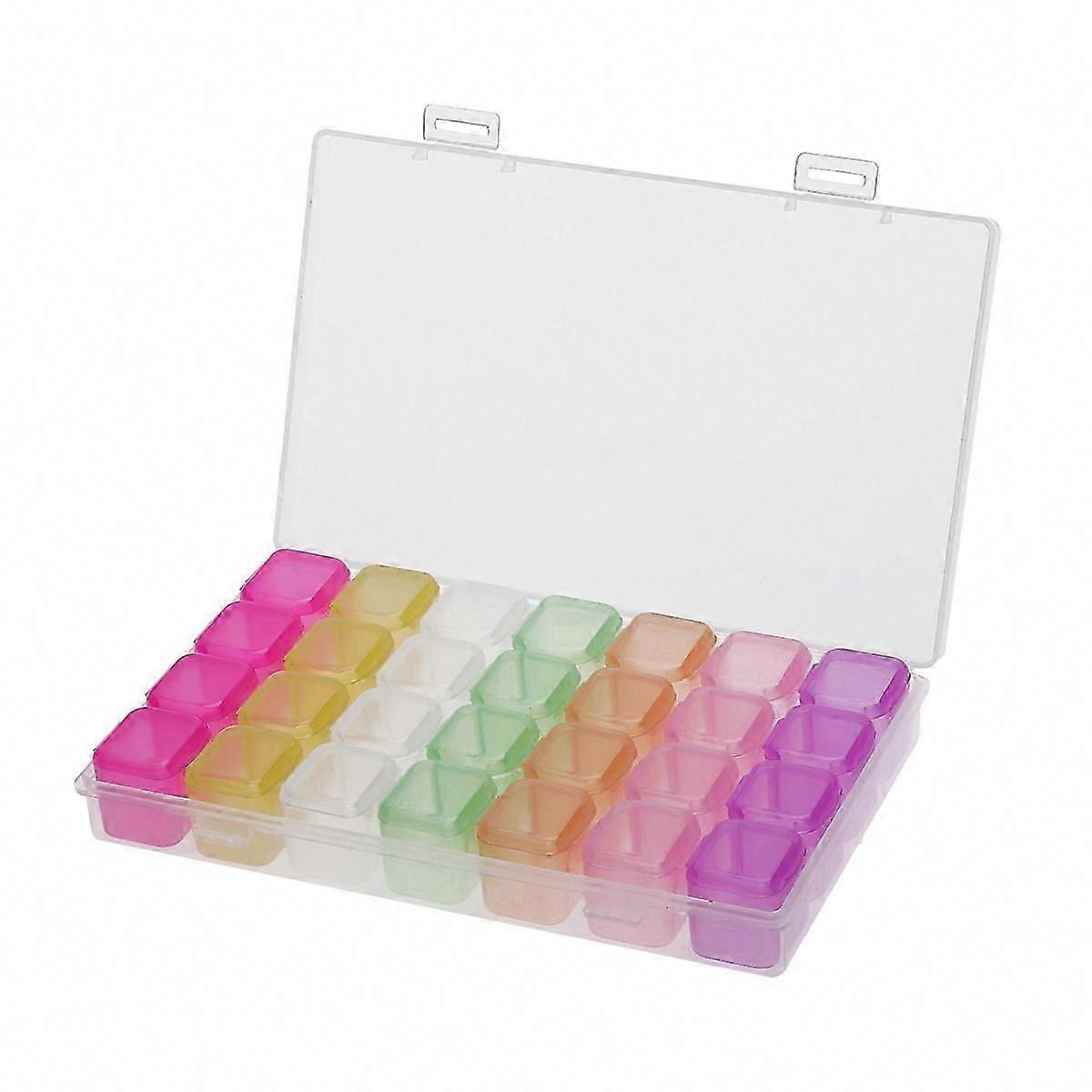 Earrings Display Case Jewelry Box Organizer Storage Container with Sealing Clasp Closure, Multicolor, 17.5x11x2.7cm, 1 Pack