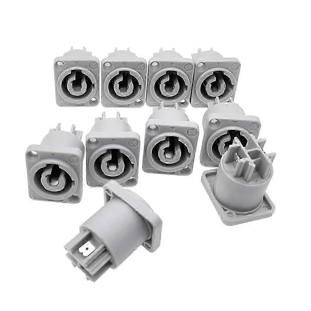 Powercon Connector 3 Pins 20A 250V Power Speaker Panel Socket,Grey