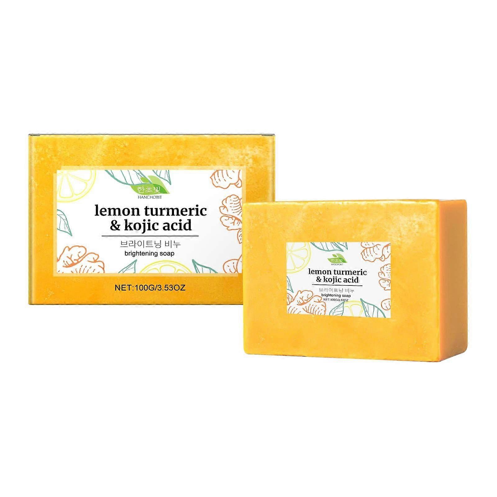 Lemon Turmeric Soap Gentle Cleansing Exfoliating Moisturizing for Body Use