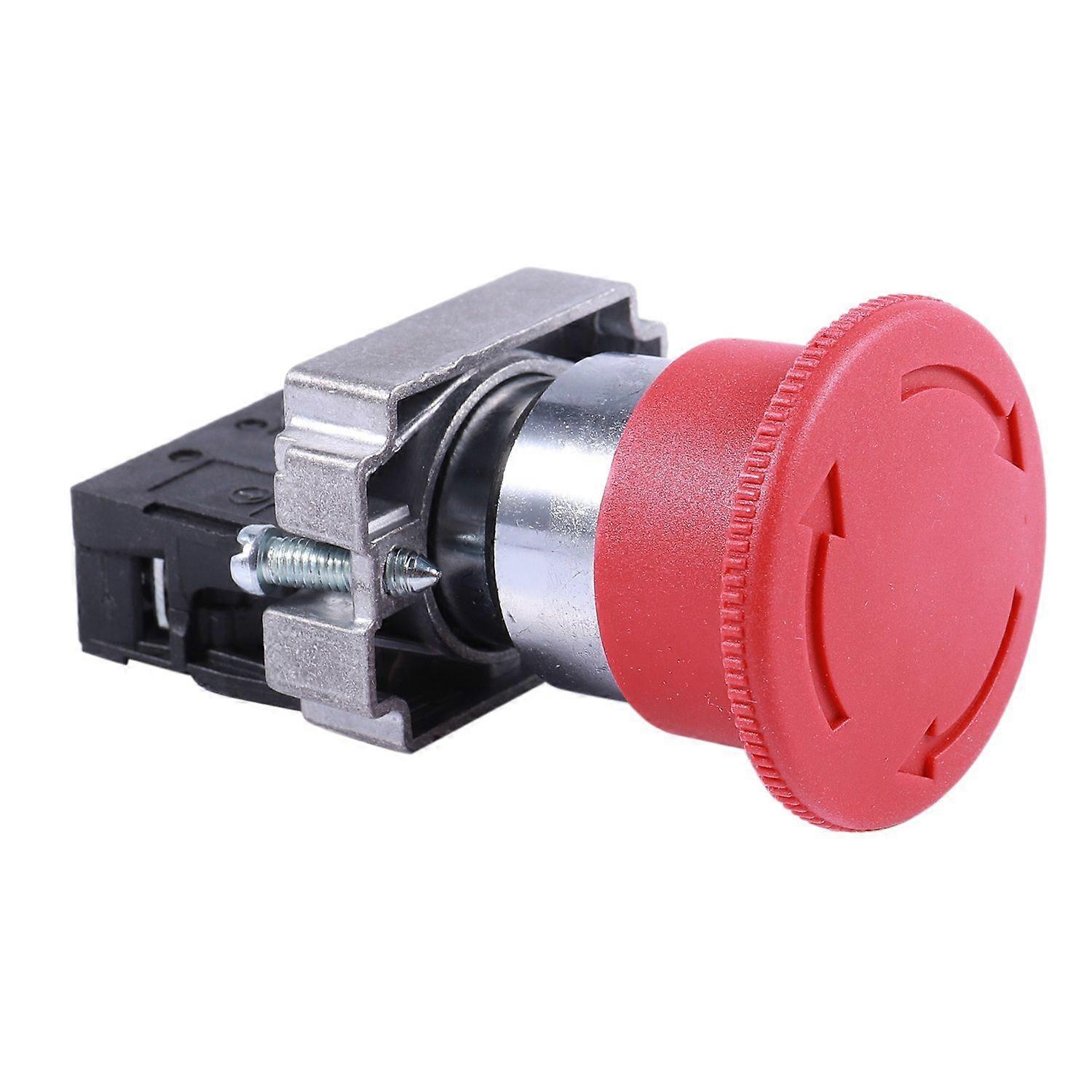 22mm NC Red Mushroom Emergency Stop Button Switch 600V 10A ZB2-BE102C