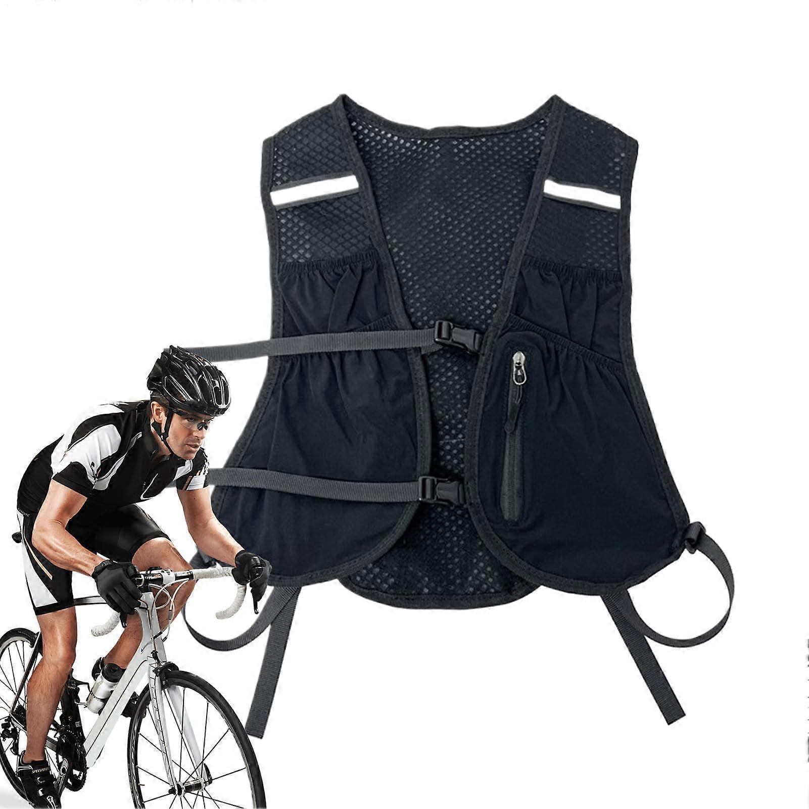 Running Jacket Backpack With Hydration Bag, Lightweight Water Backpack For Cycling, 2L Reservoir, Adjustable Straps