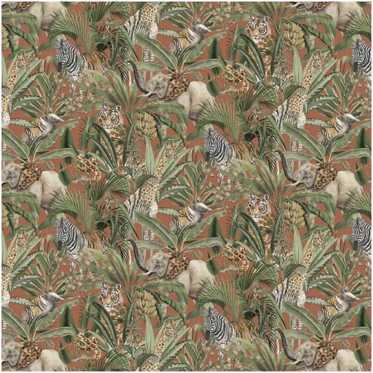 Holden Decor Serengeti Orange Wallpaper
