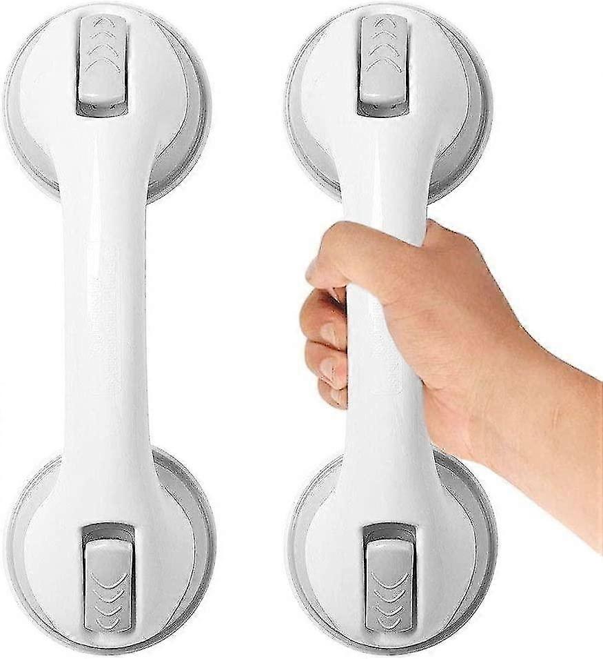 Suction Cup Grab Bar - Bathroom Support Handle - Portable Safety Grip with Suction Cup Mount and Qui