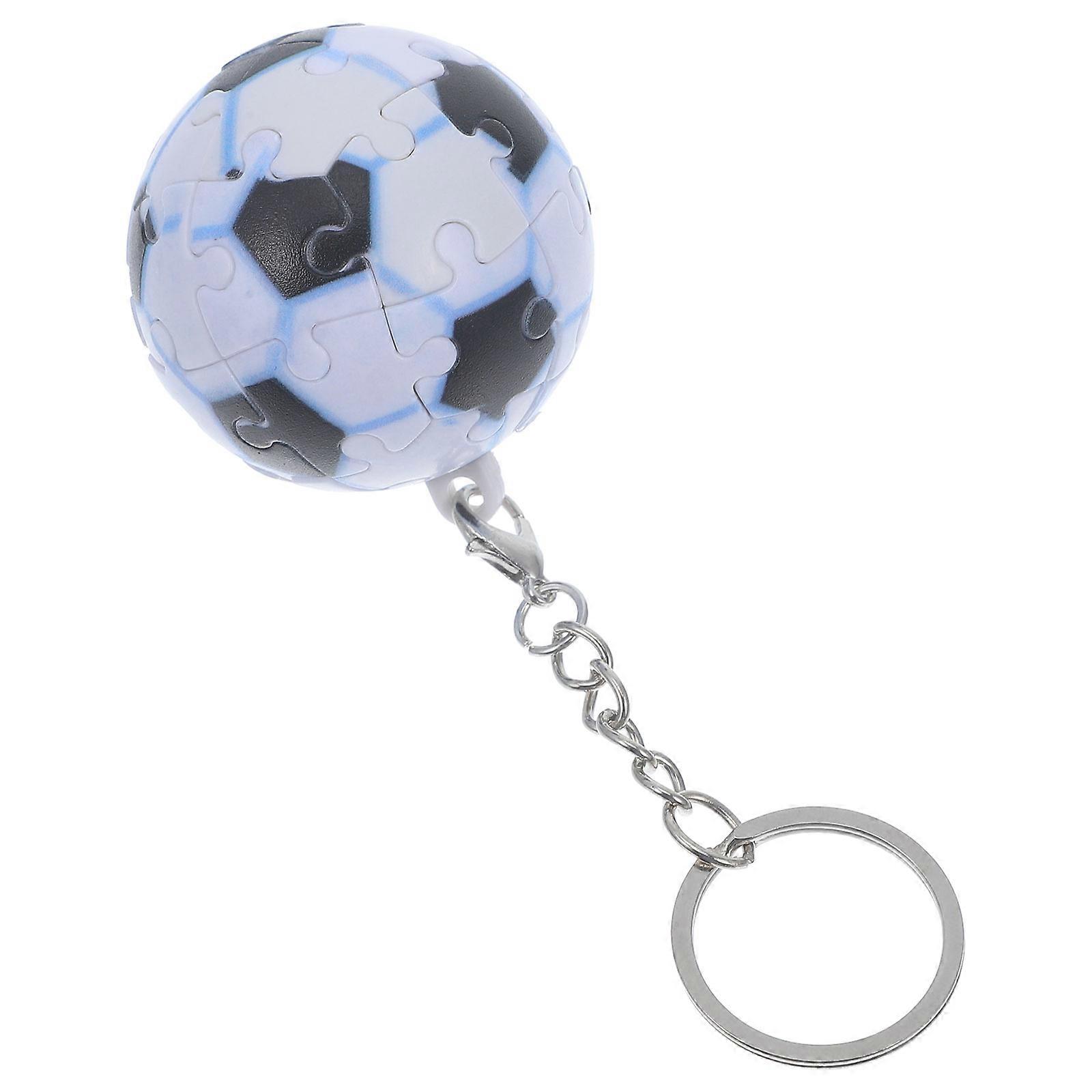 Sports Puzzle Keychain Detachable Ball Keychain 3D Puzzle Pendant Gift