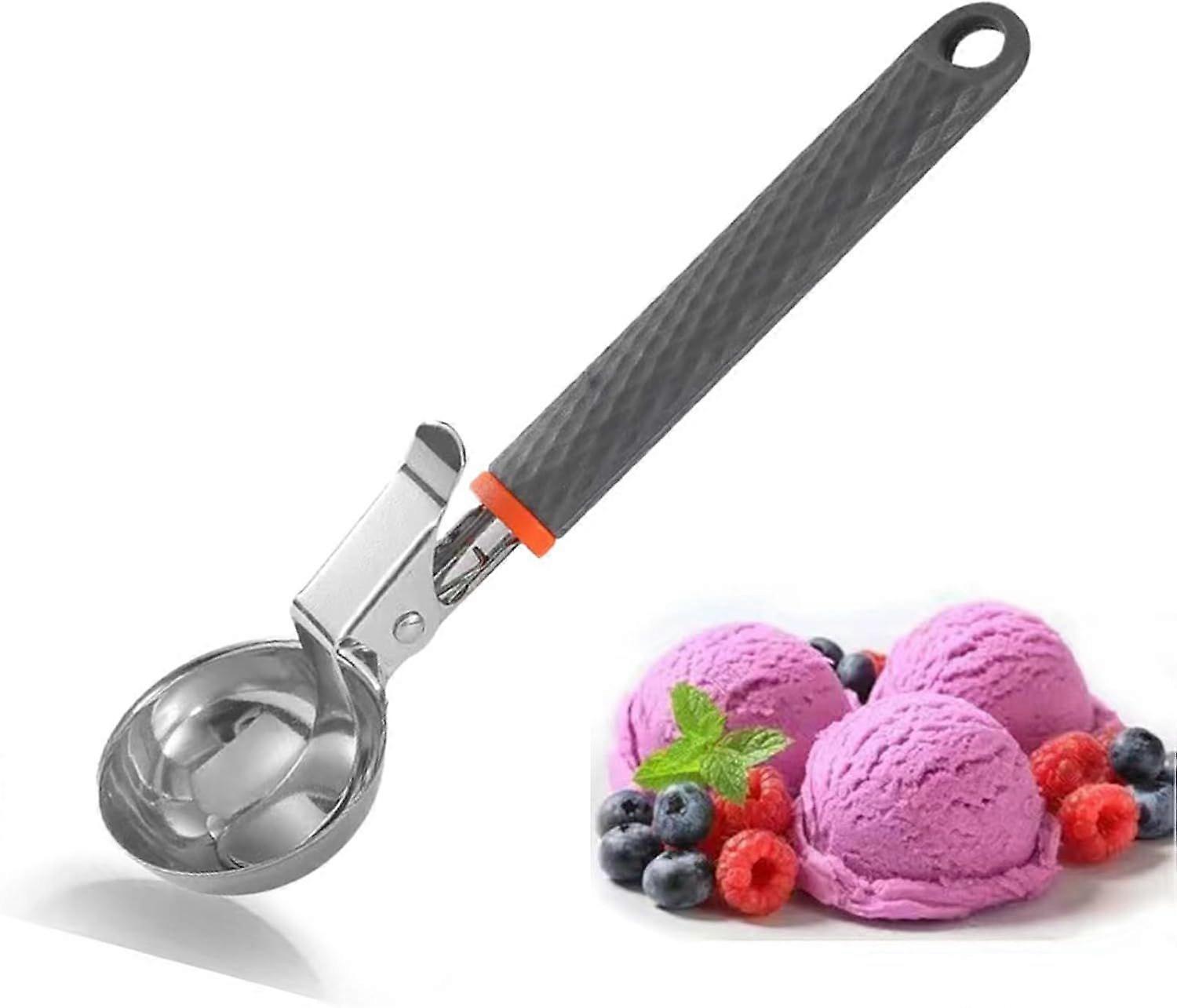 Ice Cream Scoop with Comfortable Grip Handle, Heavy Duty Stainless Steel, Perfect Shape Scoops, Ice Cream Scooper Easy Clean, for Gelato, Cookie Dough