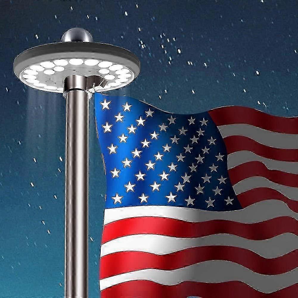 26 LED Solar Flagpole Light Waterproof Outdoor Illumination Solution