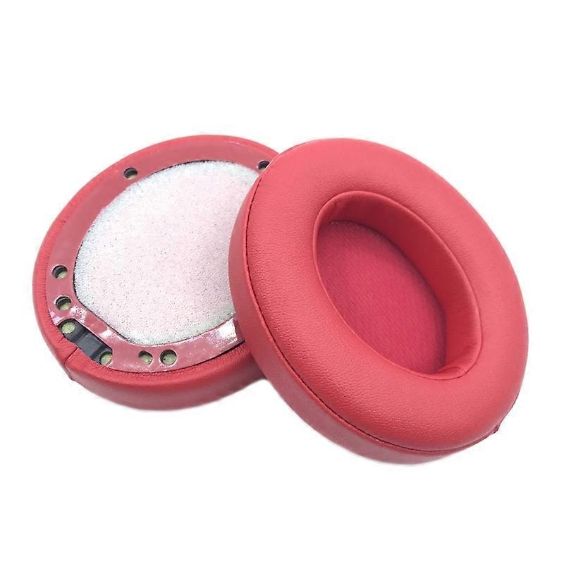2 PCS Headphone Sponge Earmuffs, Color: Red Red