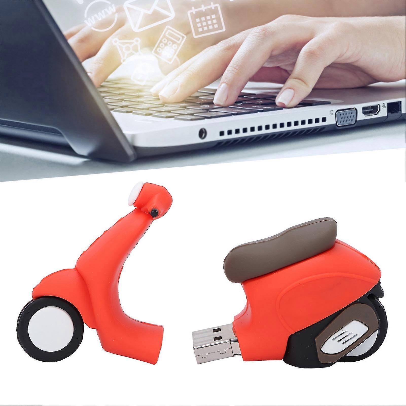 128GB Red USB 2.0 Flash Drive Cute Cartoon Style Memory Stick