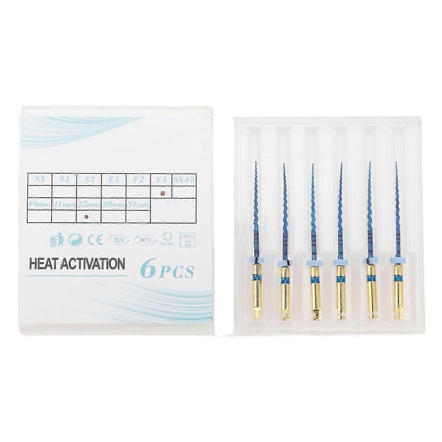 2025 Latest Model 6pcs F3 Endodontic Files Good Adaptability Stretchy Large Ta...